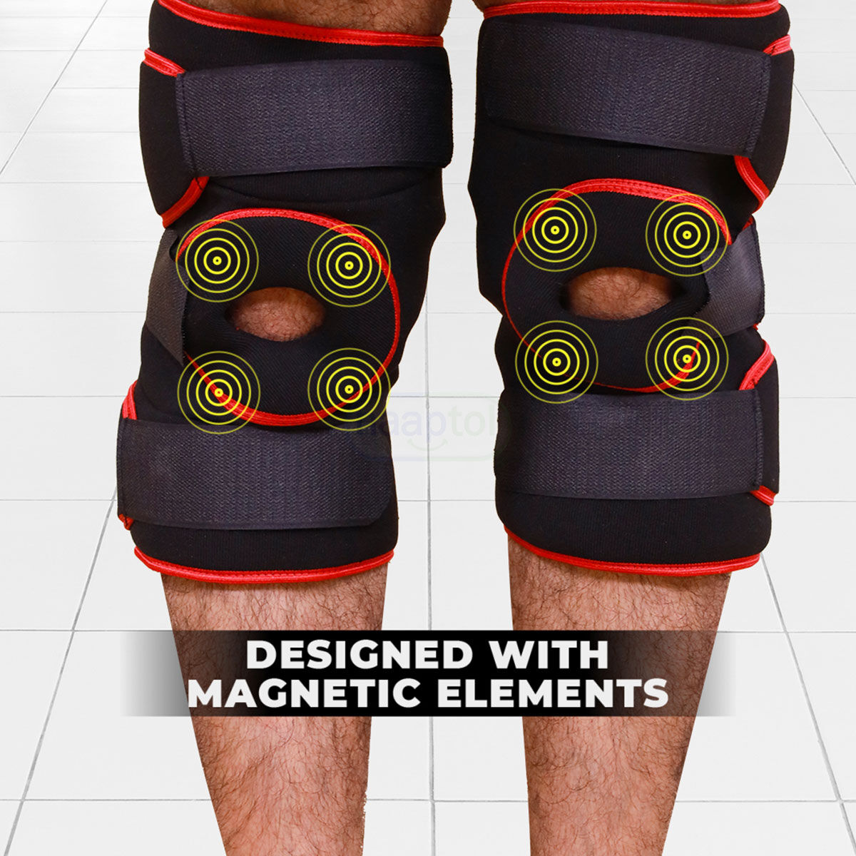 Magnetic Knee Support Brace Adjustable 360° Compression Knee Pain Relief Support with Breathable Fabric (Buy 1 Get 1 Free)