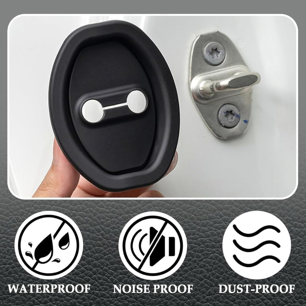 🚗 Car Door Silent Buffer Pads (Pack of 4) | Noise Reduction & Shock Absorber | Anti-Rust Door Lock Protector