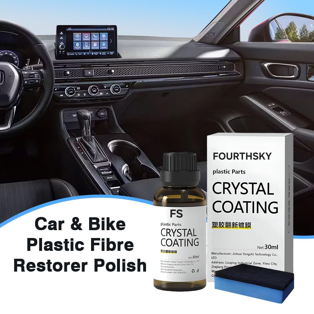 Crystal Coating for Plastic Parts | Car Dashboard Polish & Interior Cleaner Buy 1 Get 1
