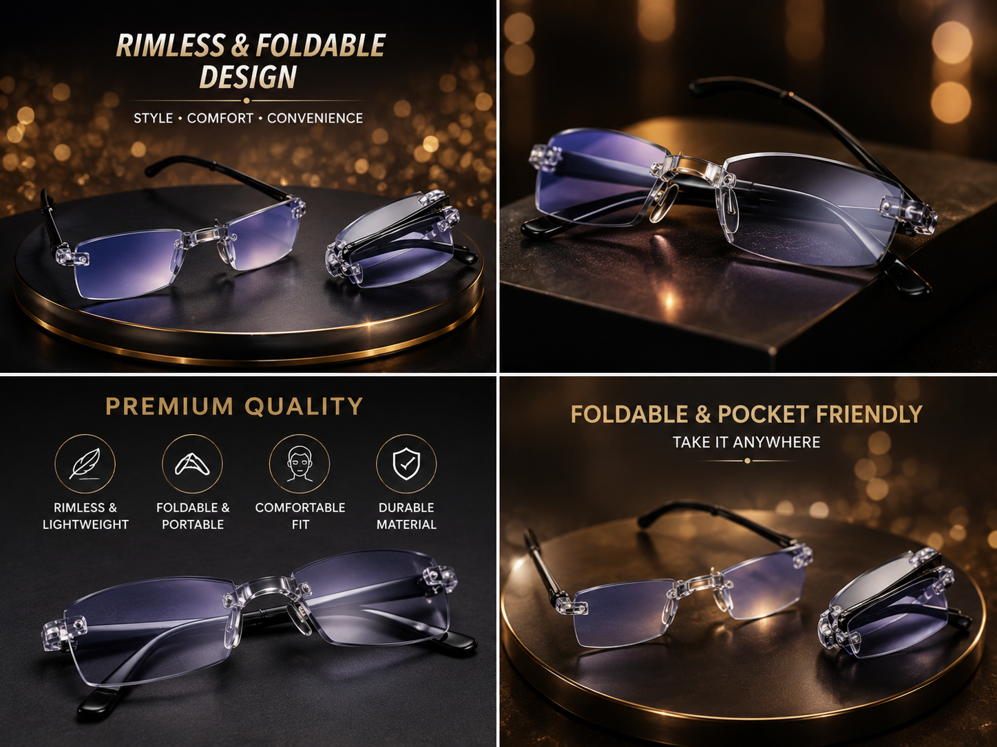 Smart Foldable Reading Glasses (Buy1 Get2 Free)