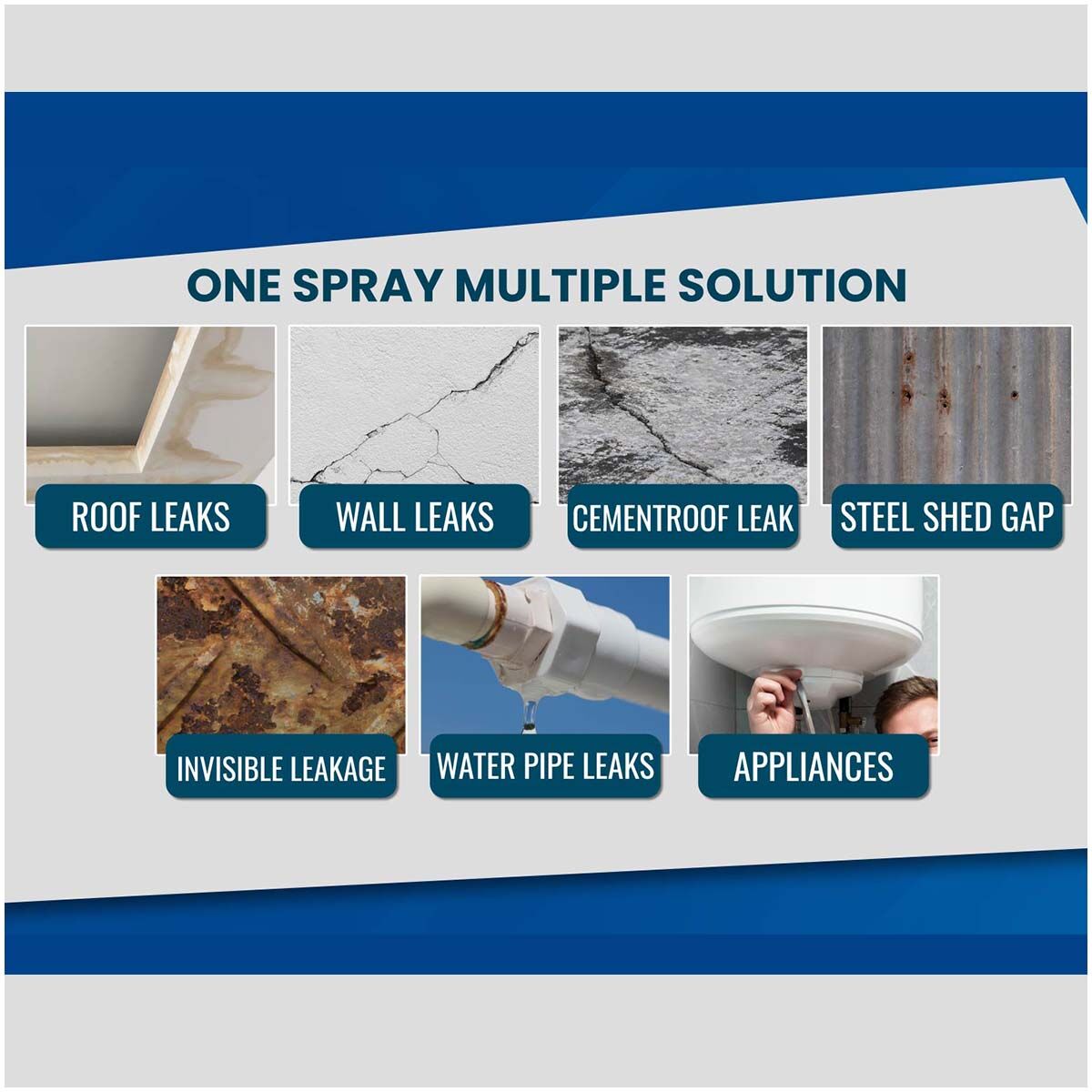 Transparent Waterproof Leak Repair Sealant with Brush | Multi-Surface Crack Filler & Protective Coating