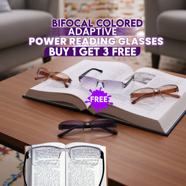 Tinted Bifocal Smart Reading Glasses — Pack of 4