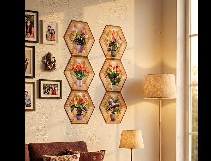WallVista™ 3D Decorative Wall Sticker Set | Self-Adhesive DIY Home Décor Art | Modern Peel & Stick Wall Decoration