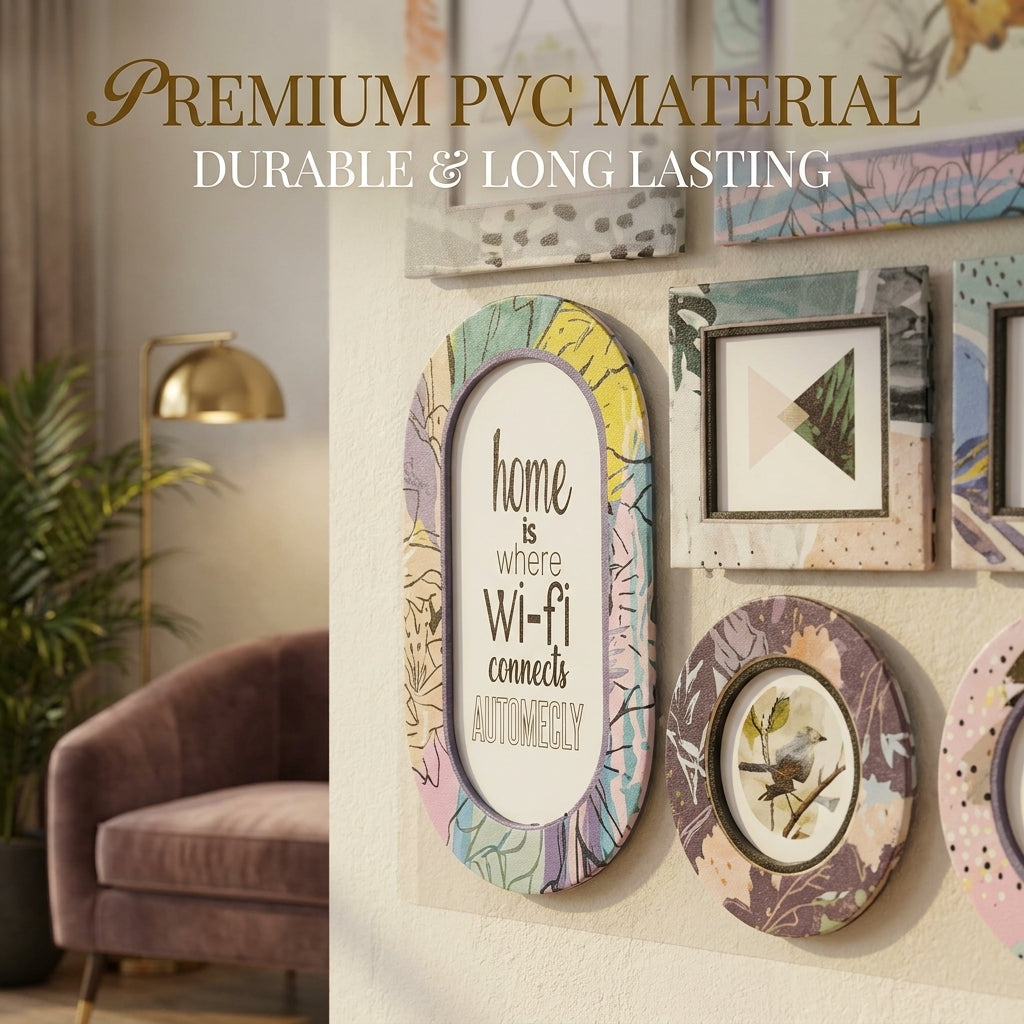 DecoraFrame™ Luxury 3D Wall Frame Sticker Set (Pack of 7) | DIY Peel & Stick Designer Wall Décor | Modern Home Makeover Art