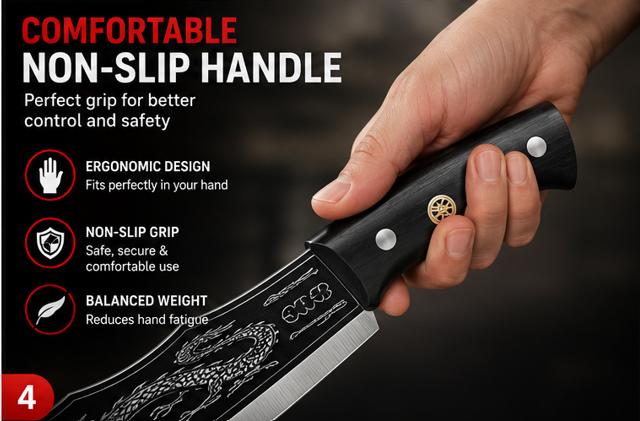 Dragon Power Cleaver Knife – Ultra Sharp Meat & Vegetable Cutter