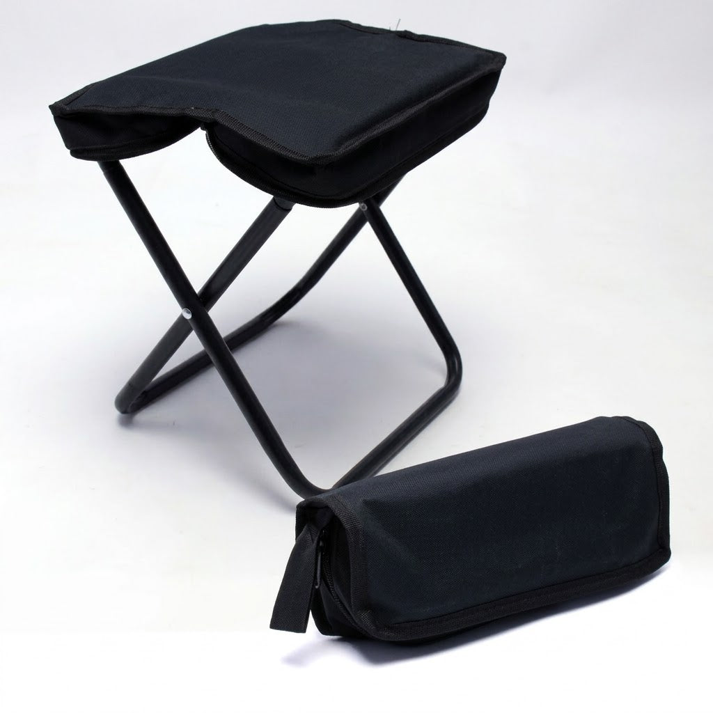 Ultra-Compact Foldable Smart Stool with Carry Pouch